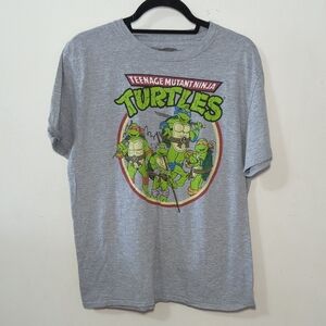 Nickelodeon Teenage Mutant Ninja Turtles Graphic T-Shirt Gray Men's Size L